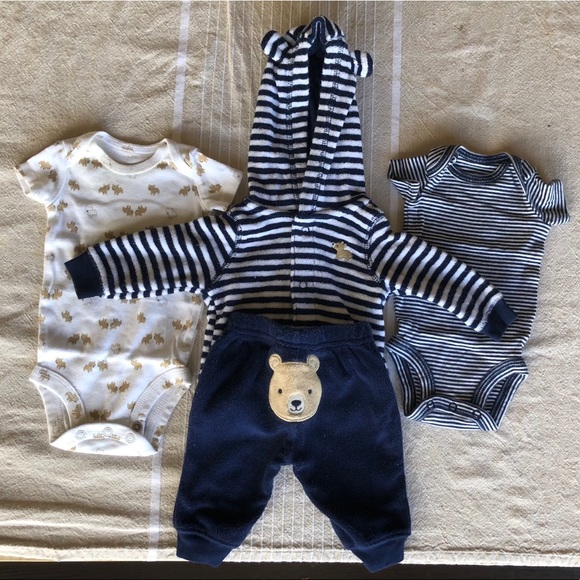 Carter's Newborn 4-piece Bear Outfit - Picture 1 of 6